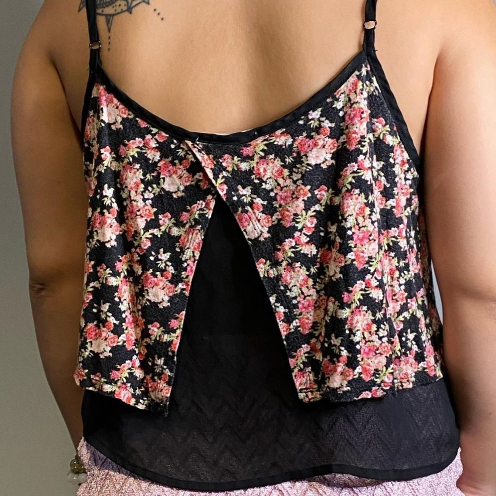 Floral Double Layer Tank - Picture 2 of 2